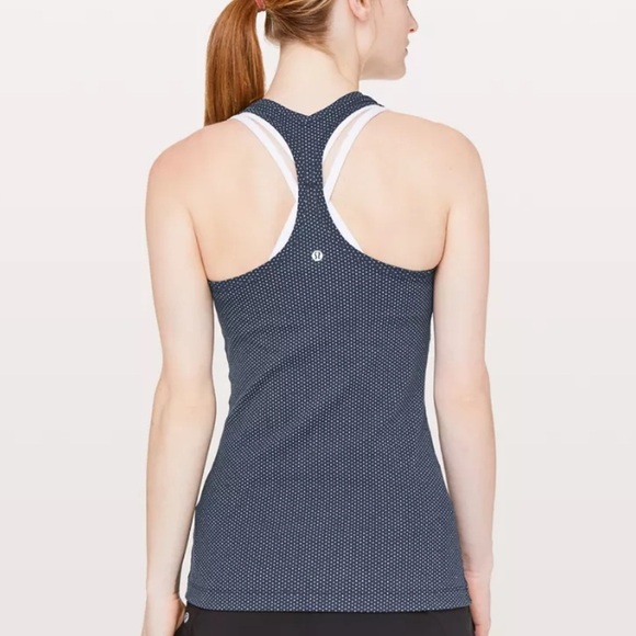Lululemon Cool Racerback II Luon Pacific Pointe Jacquard True Navy Onyx Blue - Picture 2 of 10